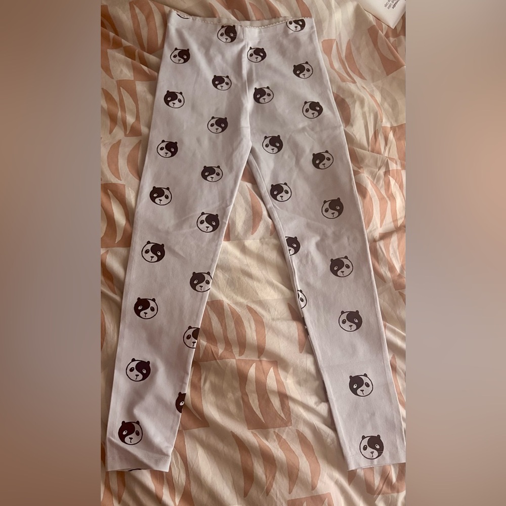 Tea Brand Kids Leggings with Panda Faces